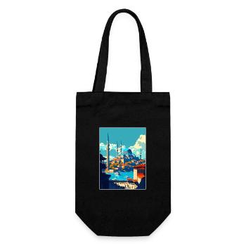 Istanbul Decoration Turkey Vintage Travel Poster - Gift Bag for Bottles - black - Front