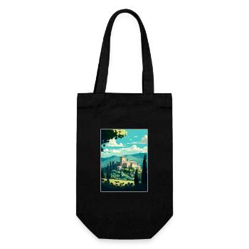 Assise Italie Vintage voyage affiche WPA Souvenir - Sac à bouteille - noir - Devant