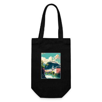 Salzburgscape Autriche Vintage voyage affiche WPA - Sac à bouteille - noir - Devant