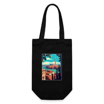 Vérone Italie Décoration Vintage Voyage Affiche WPA - Sac à bouteille - noir - Devant