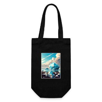 Diamond Beach Islande Vintage Affiche de voyage WPA - Sac à bouteille - noir - Devant