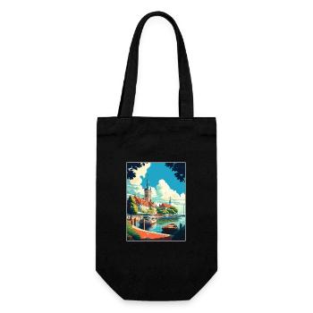Rugen Island Germany Vintage Travel Poster WPA Art - Gift Bag for Bottles - black - Front