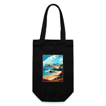 Cantabrie Espagne Vintage voyage affiche WPA Souvenir - Sac à bouteille - noir - Devant