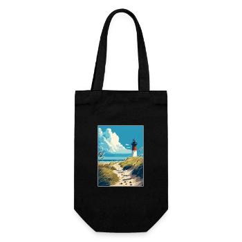 Sylt Insel Deutschland Vintage Reiseposter Souvenir - Geschenkbeutel für Flaschen - Schwarz - Vorne