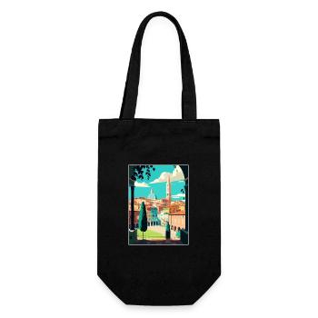 Siena Italien Dekoration Vintage Reiseposter WPA - Geschenkbeutel für Flaschen - Schwarz - Vorne