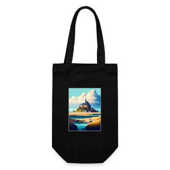 Mont Saint Michel France Vintage Travel Poster WPA - Gift Bag for Bottles - black - Front