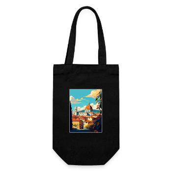 Florence Italie Décoration Vintage Voyage Affiche - Sac à bouteille - noir - Devant