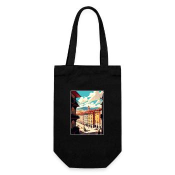 Pamplona Spanien Vintage Reiseposter WPA Souvenir - Geschenkbeutel für Flaschen - Schwarz - Vorne