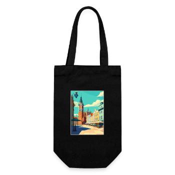 Wroclaw européen Pologne Vintage voyage affiche WPA - Sac à bouteille - noir - Devant