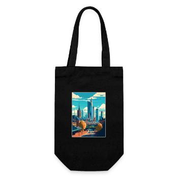 Francfort, Allemagne, Vintage voyage affiche Souvenir - Sac à bouteille - noir - Devant