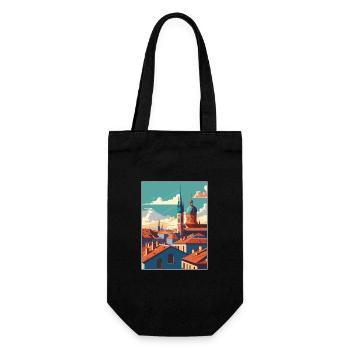 Zagreb Kroatien Skyline Vintage Reiseposter WPA - Geschenkbeutel für Flaschen - Schwarz - Vorne
