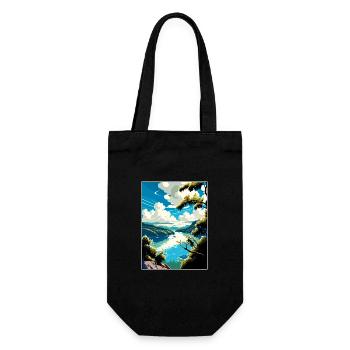 Danube River Europe Vintage voyage affiche Souvenir - Sac à bouteille - noir - Devant