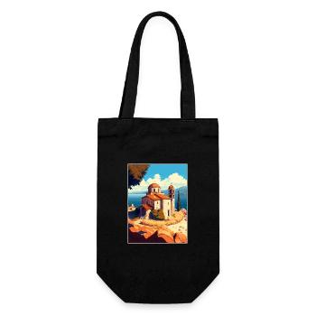 Ohrid Island Lake Church Of St John Macedonia - Gift Bag for Bottles - black - Front