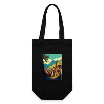 Transsilvanien Rumänien Village Zimmer Reiseposter - Geschenkbeutel für Flaschen - Schwarz - Vorne