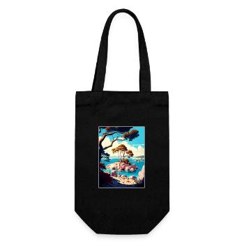 Brijuni National Park Croatia Travel Poster - Gift Bag for Bottles - black - Front