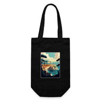 Dubrovnik Croatie Vintage voyage affiche Souvenir - Sac à bouteille - noir - Devant