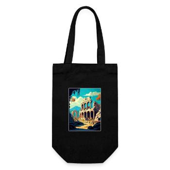Termessos Turkey Vintage Travel Poster Souvenir - Gift Bag for Bottles - black - Front