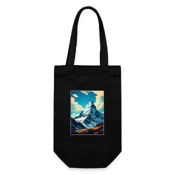 Cervin Suisse Vintage Affiche de voyage WPA - Sac à bouteille - noir - Devant