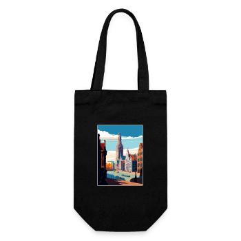 Antwerp Belgium Vintage Travel Poster WPA Souvenir - Gift Bag for Bottles - black - Front
