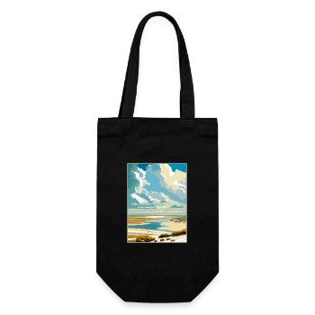 Wattenmeer Niederlande Vintage Reiseposter WPA - Geschenkbeutel für Flaschen - Schwarz - Vorne