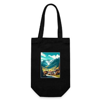 Klosters Serneus Suisse Affiche de voyage Vintage - Sac à bouteille - noir - Devant