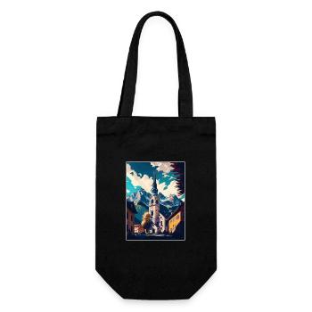St Johann In Tirol Austria Vintage Travel Poster - Gift Bag for Bottles - black - Front