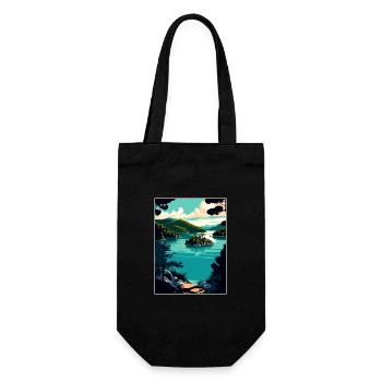 Mljet Nationalpark Kroatien Vintage Reiseposter - Geschenkbeutel für Flaschen - Schwarz - Vorne