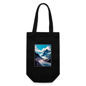Berg Großglockner Österreich Reiseposter - Geschenkbeutel für Flaschen - Schwarz - Vorne