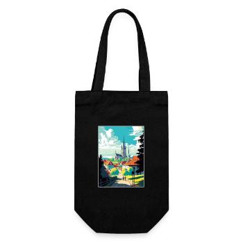 Tabor République tchèque Vintage voyage affiche WPA Art - Sac à bouteille - noir - Devant