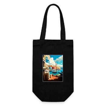Héraklion Grèce décoration Vintage Travel Poster - Sac à bouteille - noir - Devant