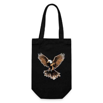 Adler Illustration - Geschenkbeutel für Flaschen - Schwarz - Vorne