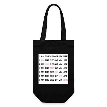 I AM THE CEO OF MY LIFE - Geschenkbeutel für Flaschen - Schwarz - Vorne