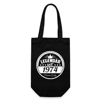Legendär seit 1974 - Geschenkbeutel für Flaschen - Schwarz - Vorne
