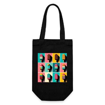 Glace sur le style Popsicle Pop Art III - Sac à bouteille - noir - Devant
