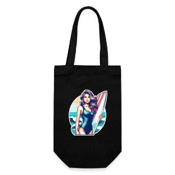 Girl Sport Surf 2 - Gift Bag for Bottles - black - Front