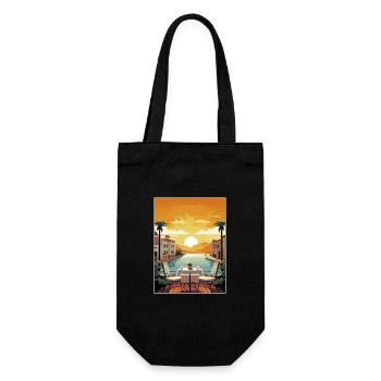 Malaga Espagne Vintage voyage affiche WPA Souvenir - Sac à bouteille - noir - Devant