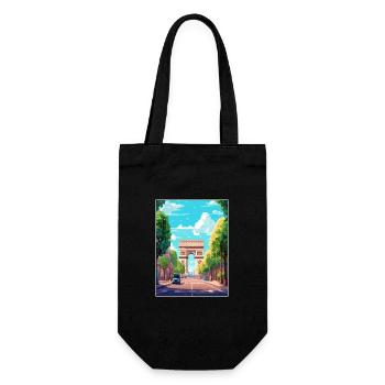 Arc De Triomphe France Paris Vintage Affiche De Voyage - Sac à bouteille - noir - Devant
