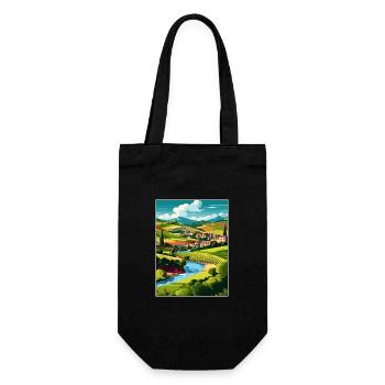 Douro Valley Portugal Vintage Travel Poster WPA - Gift Bag for Bottles - black - Front