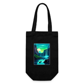 Aurora Borealis Island Vintage Reiseposter WPA - Geschenkbeutel für Flaschen - Schwarz - Vorne