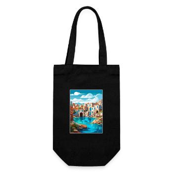 Crète Grèce Décoration Vintage Voyage Affiche WPA - Sac à bouteille - noir - Devant