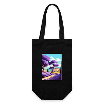 Provence Frankreich Vintage Reiseposter WPA Souvenir - Geschenkbeutel für Flaschen - Schwarz - Vorne