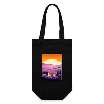 Provence Frankreich Vintage Reiseposter WPA Souvenir - Geschenkbeutel für Flaschen - Schwarz - Vorne