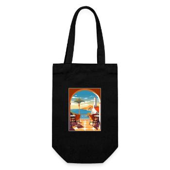 Costa del Sol Spanien Vintage Reiseposter Souvenir - Geschenkbeutel für Flaschen - Schwarz - Vorne