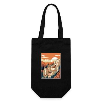 Cuenca Espagne Vintage voyage affiche WPA Souvenir - Sac à bouteille - noir - Devant