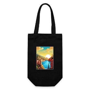 Sicily Italy Decoration Vintage Travel Poster WPA - Gift Bag for Bottles - black - Front