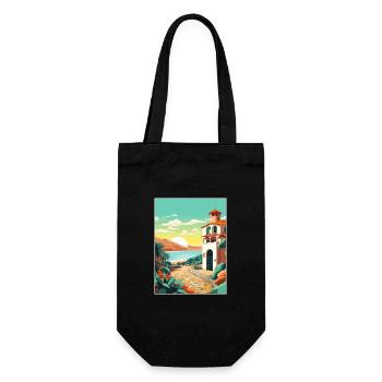 Costa Brava Spanien Vintage Reiseposter Souvenir - Geschenkbeutel für Flaschen - Schwarz - Vorne