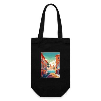 Costa del Sol Spanien Vintage Reiseposter Souvenir - Geschenkbeutel für Flaschen - Schwarz - Vorne