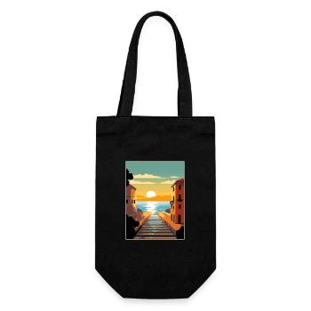 Naples Italy Decoration Vintage Travel Poster WPA - Gift Bag for Bottles - black - Front