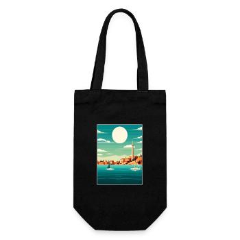 Ibiza Spanien Vintage Reiseposter WPA Souvenir - Geschenkbeutel für Flaschen - Schwarz - Vorne