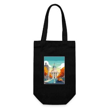 Madrid Espagne Vintage voyage affiche WPA Souvenir - Sac à bouteille - noir - Devant